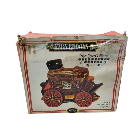 vintage 1969 ezra brooks collector series overland express liquor decanter - Picture 2 of 6